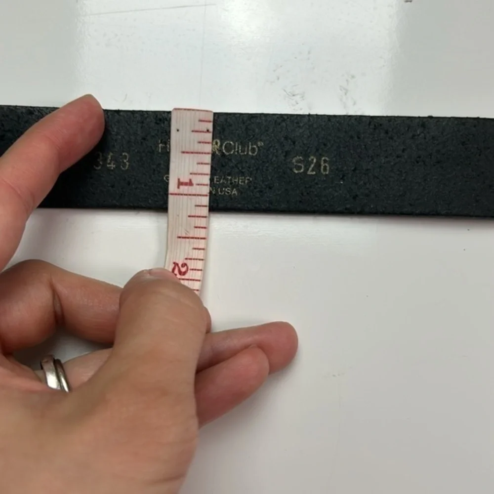 Hunt club black leather belt‎